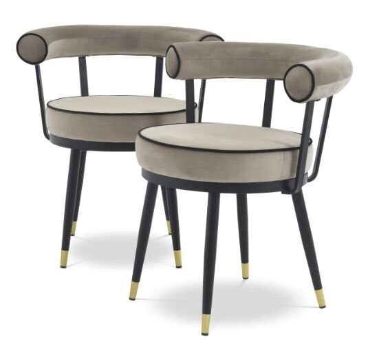 Dining Chair Vico savona greige velvet