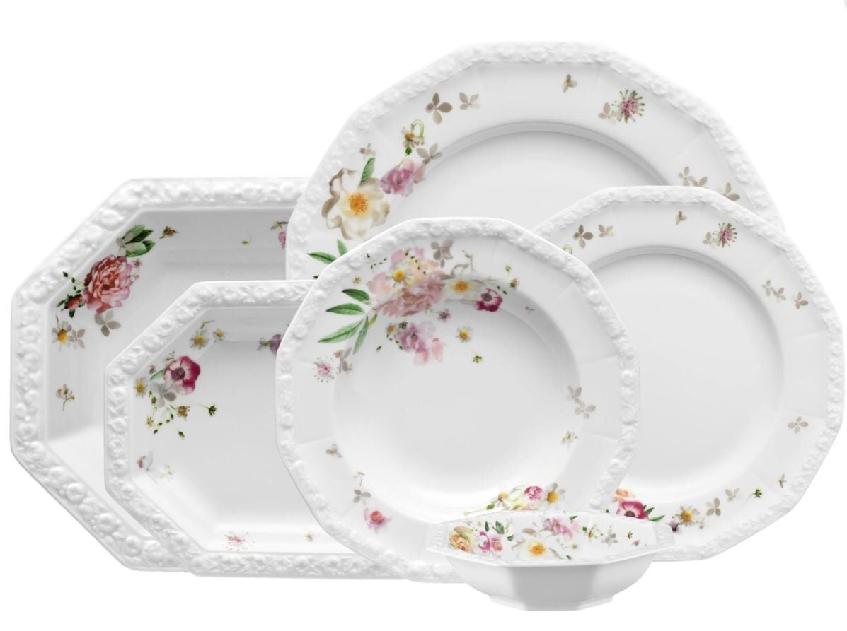 Maria Pink Rose 51 Parça Yemek Takımı
