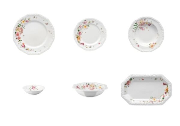 Maria Pink Rose 51 Parça Yemek Takımı