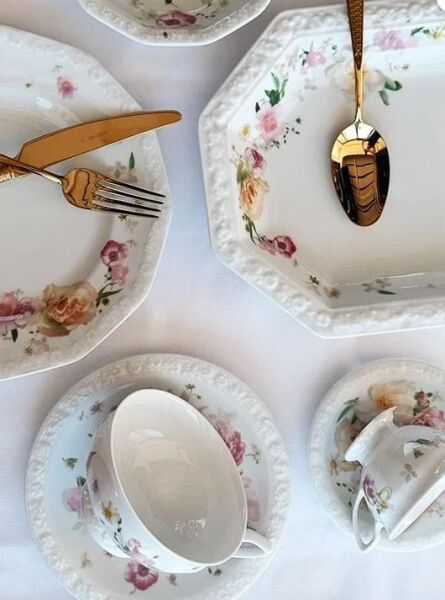 Maria Pink Rose 51 Parça Yemek Takımı