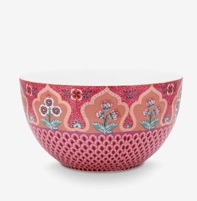 Kırmızı Poselen Kase 18 cm Flower Festival Collection by Pip Studio