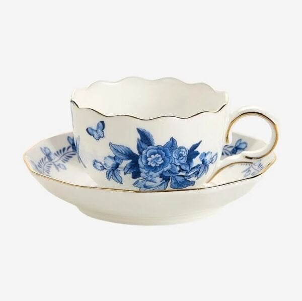 PRIMAVERA MAVİ 2'Lİ TURK KAHVESİ FİNCAN SETİ