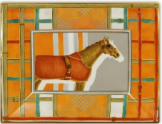 HORSES DİKDÖRTGEN TURUNCU TABAK