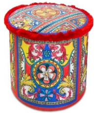 PUF MAVİ KIRMIZI- SOLE MIO