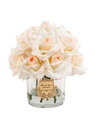 15 Gül Krem Pembe Gold Logo Oval Cam