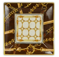 HORSES KARE KAHVERENGİ TABAK