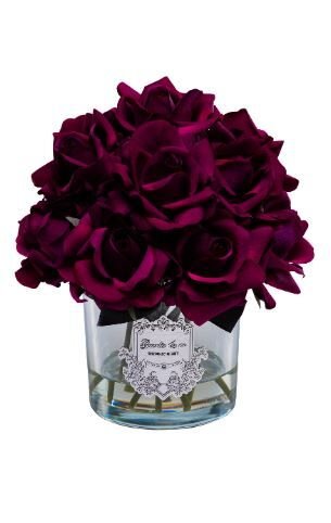 15 Gül Bordo Gümüş Logo Oval Cam