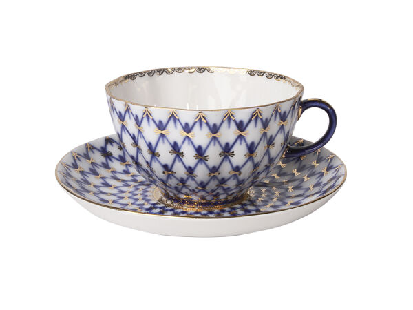 Çay Fincanı ve Tabağı Tulip Cobalt net
