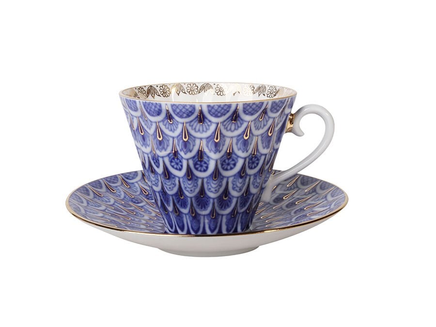 Çay Fincanı ve Tabağı Radial Forget me not