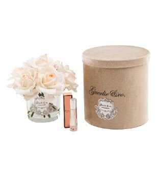 7 Gül Krem Pembe Gümüş Logo Oval Cam