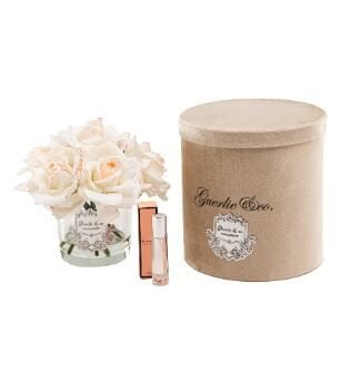 7 Gül Krem Pembe Gümüş Logo Oval Cam