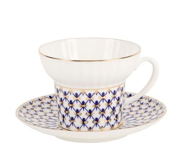 Çay Fincanı ve Tabağı Wave Cobalt Net