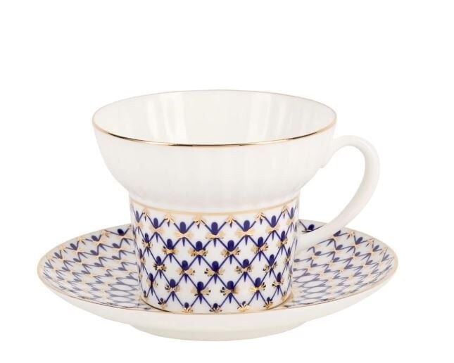 Çay Fincanı ve Tabağı Wave Cobalt Net