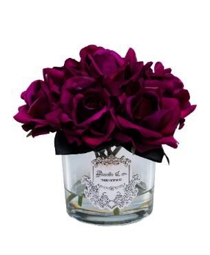 7 Gül Bordo Gümüş Logo Oval Cam