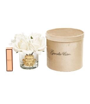 5 Gül Beyaz Gold Logo Oval Cam