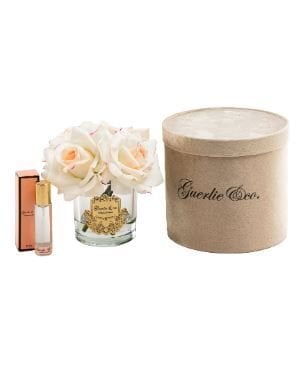 5 Gül Krem Pembe Gold Logo Oval Cam