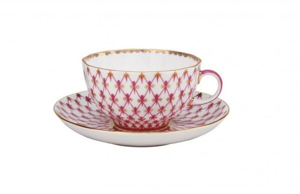 Çay Fincanı ve Tabağı Tulip Net-Blues 2