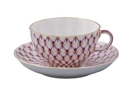 Çay Fincanı ve Tabağı Tulip Net-Blues 2