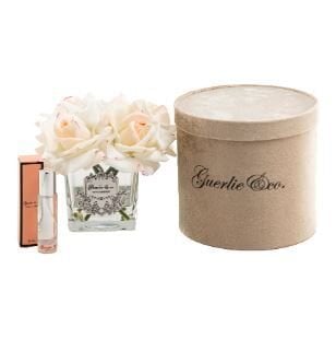 4 Gül Krem Pembe Gümüş Logo Kare Cam