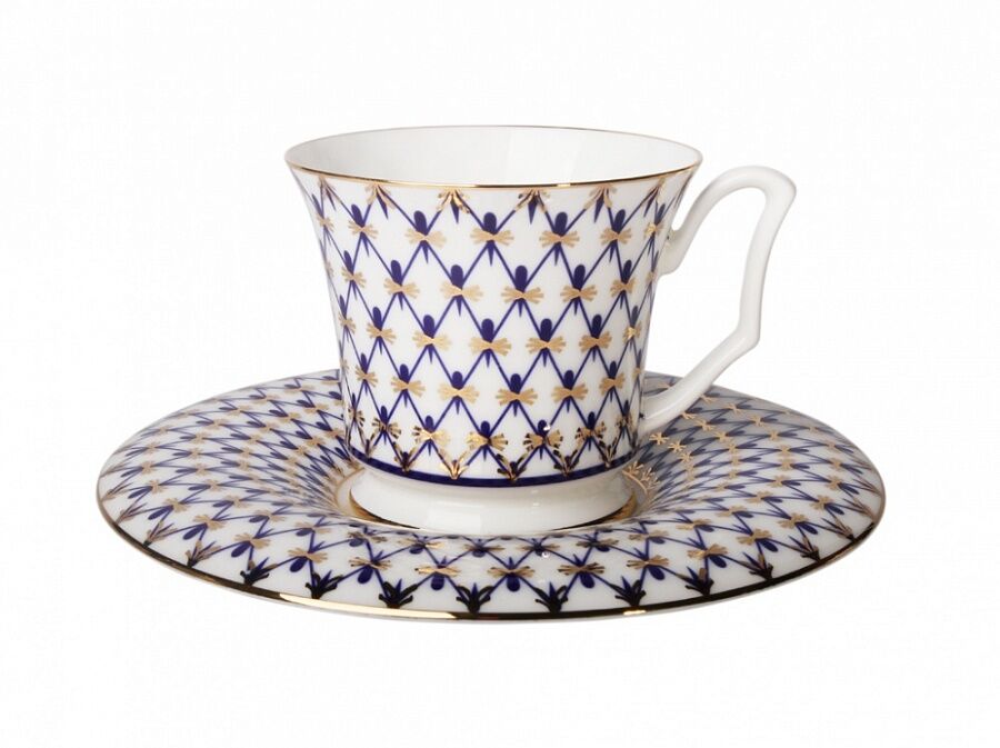 Çay Fincanı ve Tabağı Julia Cobalt Net 1/2