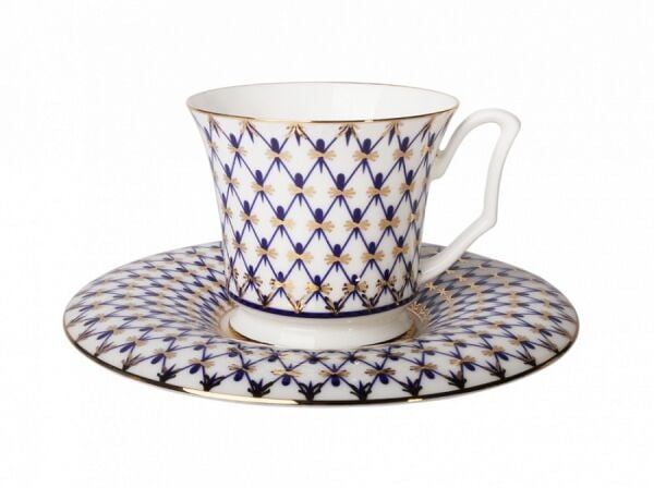 Çay Fincanı ve Tabağı Julia Cobalt Net 1/2