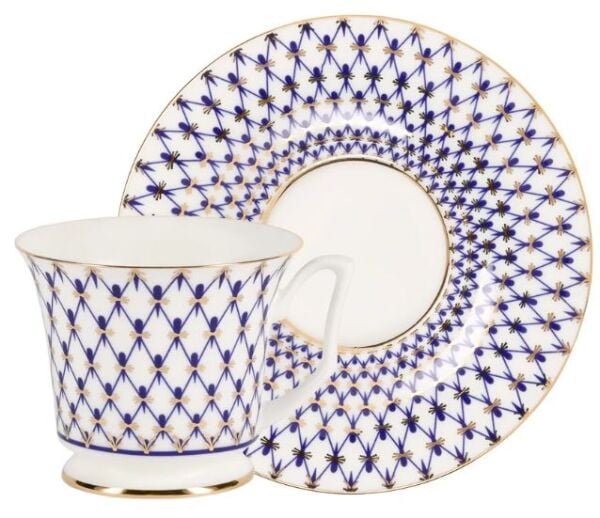 Çay Fincanı ve Tabağı Julia Cobalt Net 1/2