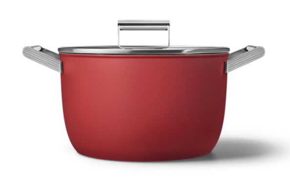 Coockware Kırmızı Tencere Cam Kapaklı 26 cm