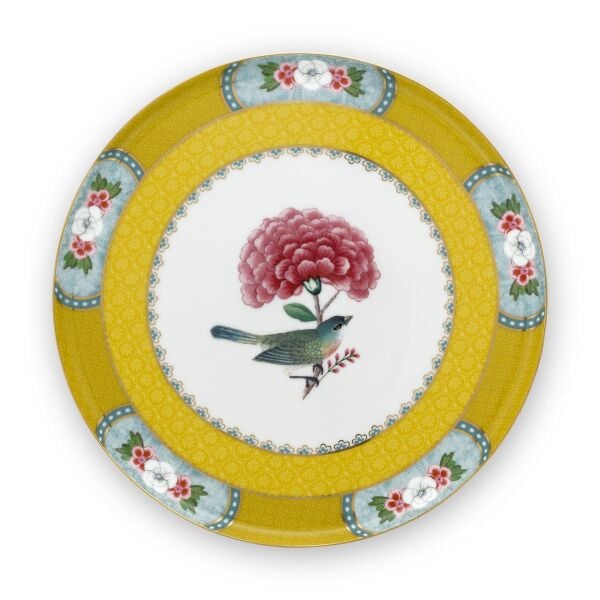 Blushing Birds Mini Kek Standı, Sarı, 21 cm