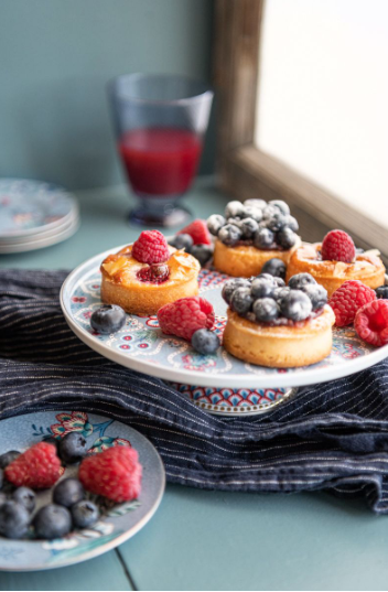 Flower Festival Mavi Mini Kek Standı 21 cm