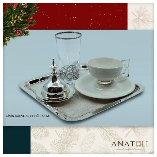 SİMİN KAHVE KEYİFLİĞİ TAKIMI GÜMÜŞ