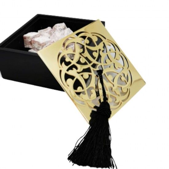 KUTU RUMİ DESENLİ METAL KAPAKLI AHŞAP KÜÇÜK