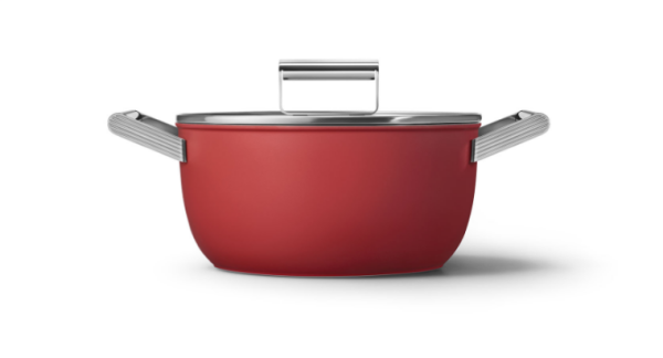 Coockware Kırmızı Tencere Cam Kapaklı 24 cm