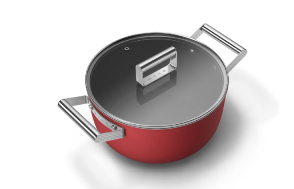 Coockware Kırmızı Tencere Cam Kapaklı 24 cm