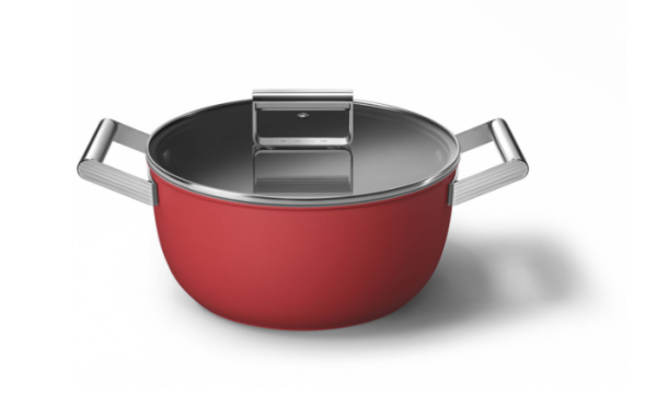 Coockware Kırmızı Tencere Cam Kapaklı 24 cm