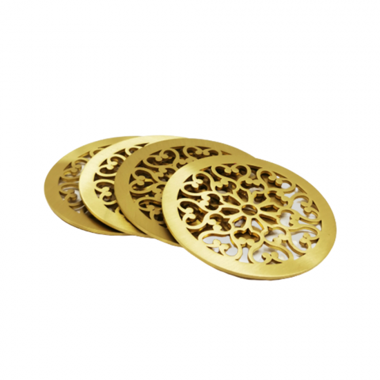 GÜLLER BARDAK ALTLIĞI TAKIMI PİRİNÇ 4LÜ