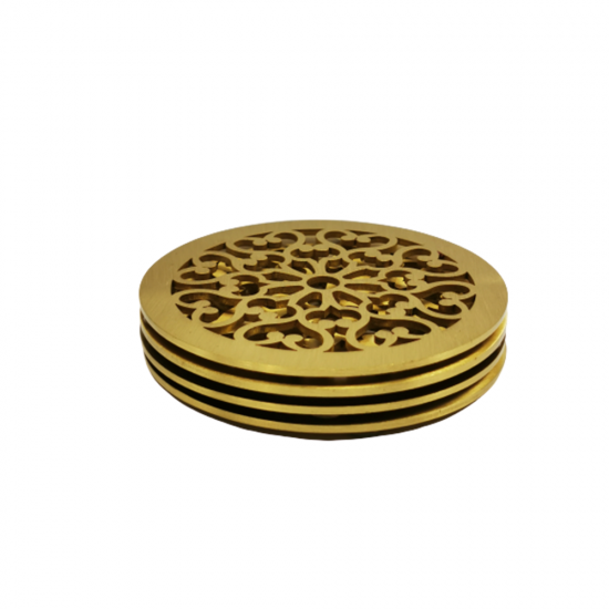 GÜLLER BARDAK ALTLIĞI TAKIMI PİRİNÇ 4LÜ