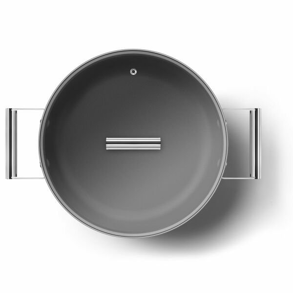 Cookware Siyah Pilav Tenceresi Cam Kapaklı 28 cm