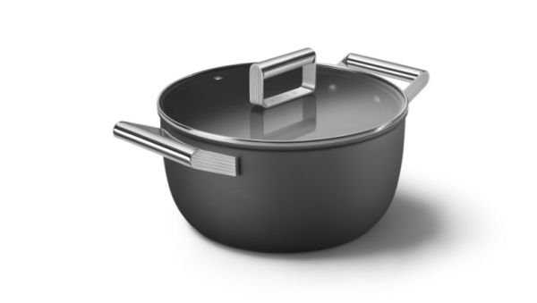 Coockware Siyah Tencere Cam Kapaklı 24 cm