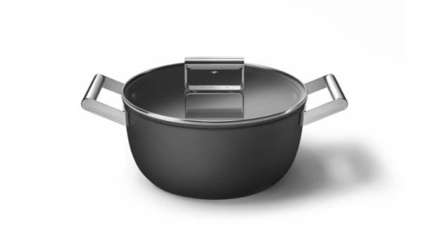 Coockware Siyah Tencere Cam Kapaklı 24 cm