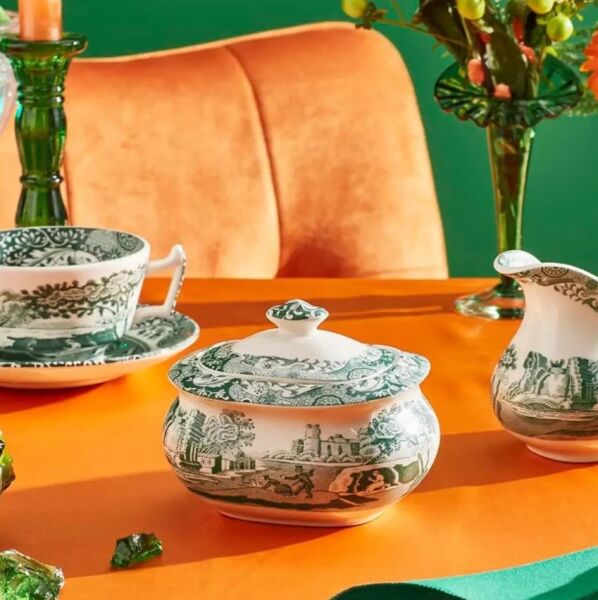 Heritage Green Italian Şekerlik - kapaklı