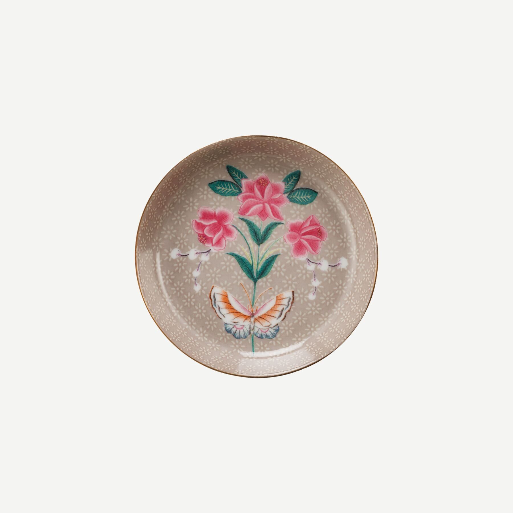 Blushing Birds Haki Çay Tabağı 9 cm