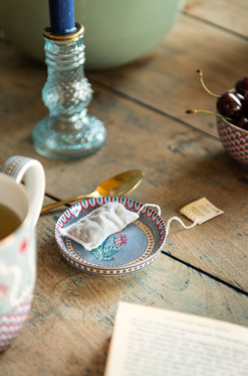 Flower Festival Mavi Çay Tabağı 9 cm