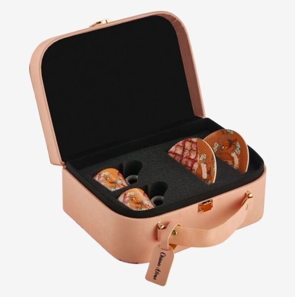 Turuncu Porselen Kahve Fincan Seti 80 Ml