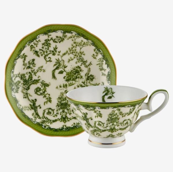 Yeşil Porselen Kahve Fincan Seti 90 Ml