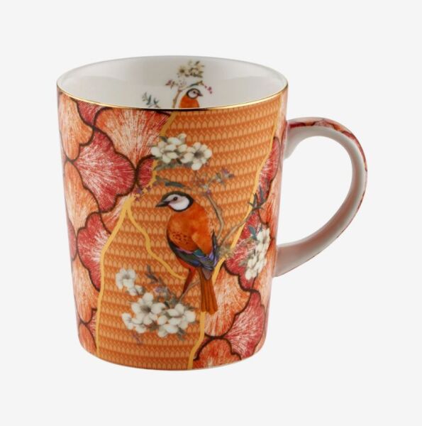 Turuncu Porselen Kupa 330 Ml