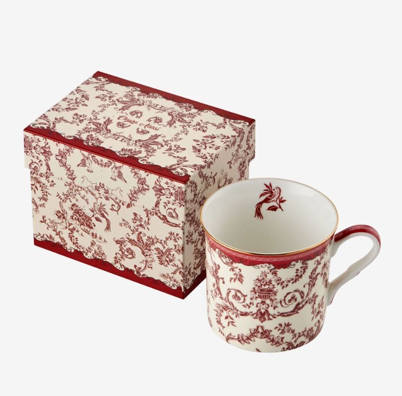 Kırmızı Porselen Kupa 300 Ml