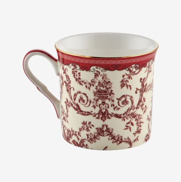 Kırmızı Porselen Kupa 300 Ml