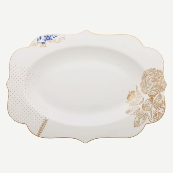Royal Beyaz Oval Tepsi 40 cm