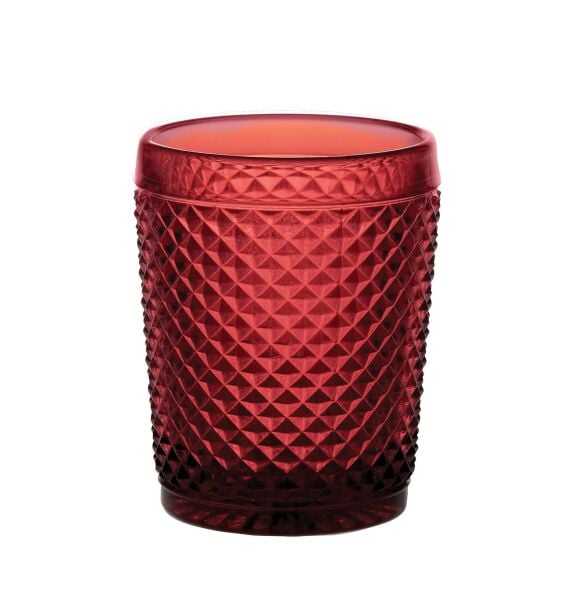 BICOS Kırmızı Dörtlü Su Bardağı Seti 280 ml