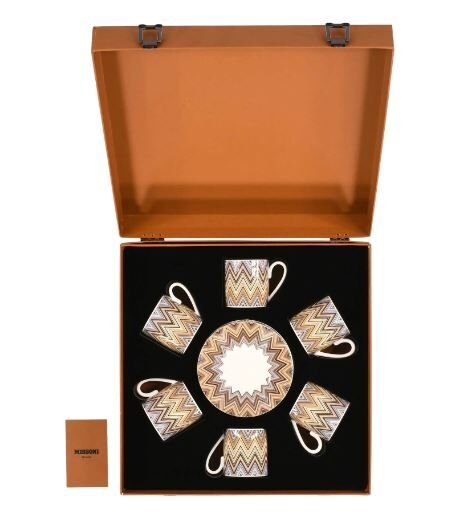 Zig Zag Jarris 148 - Kahve-Bej, 6 lıi Kahve Fincan ve Tabağı, 0,10 L